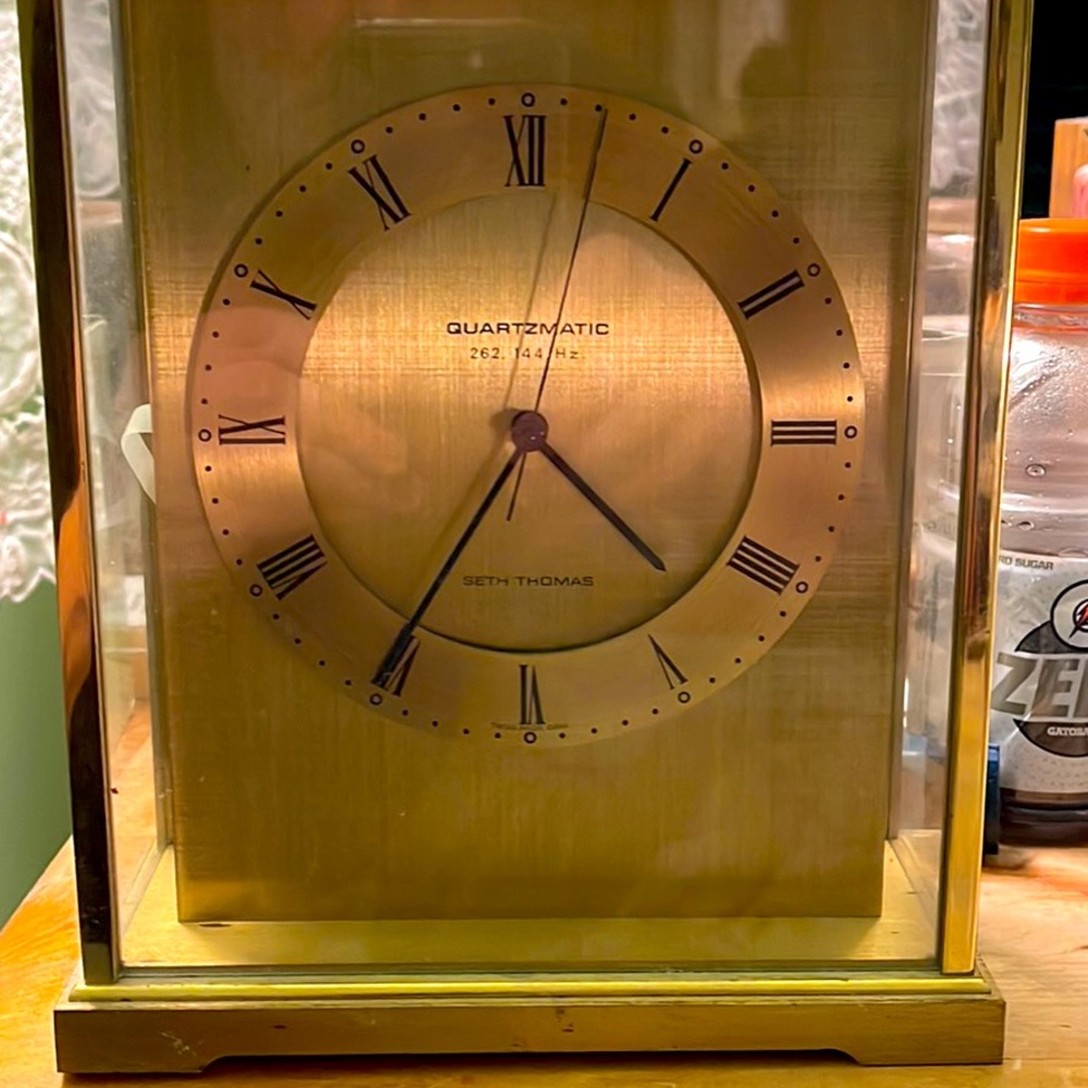 Seth Thomas Clock. Retirement gift. Excellent conversation piece.